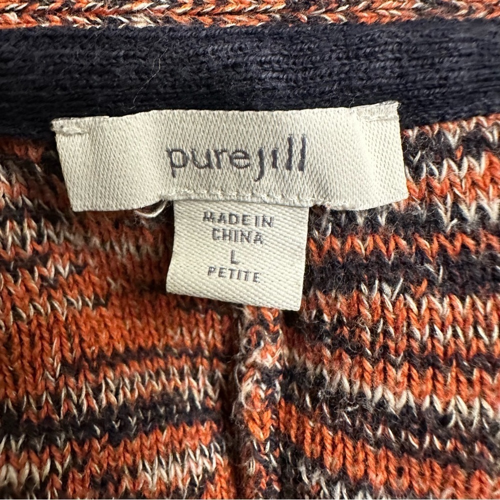 J. Jill knit striped pullover sweater slouchy relaxed coastal grandma boxy - Picture 8 of 9